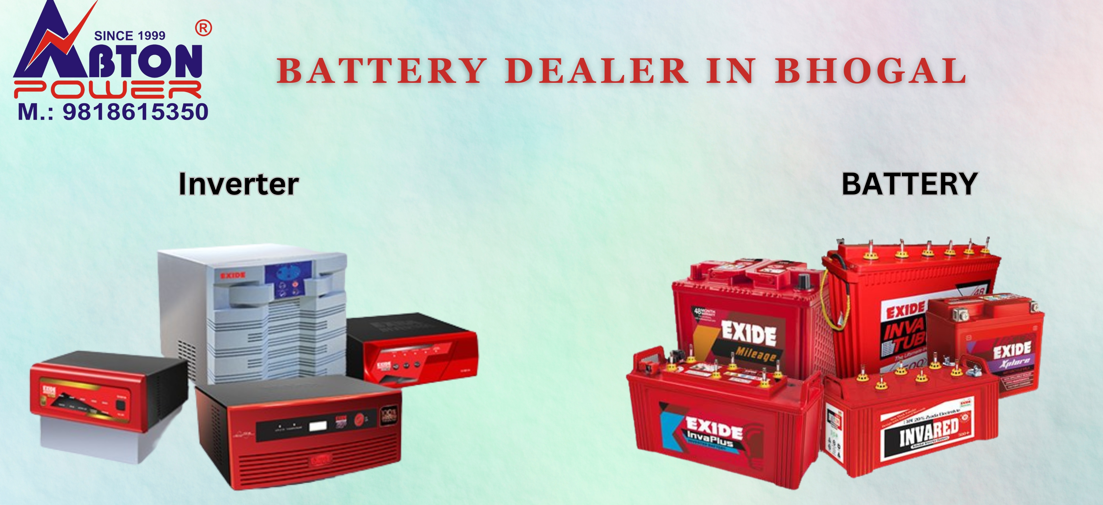 Red and Green Century Batteries Poster